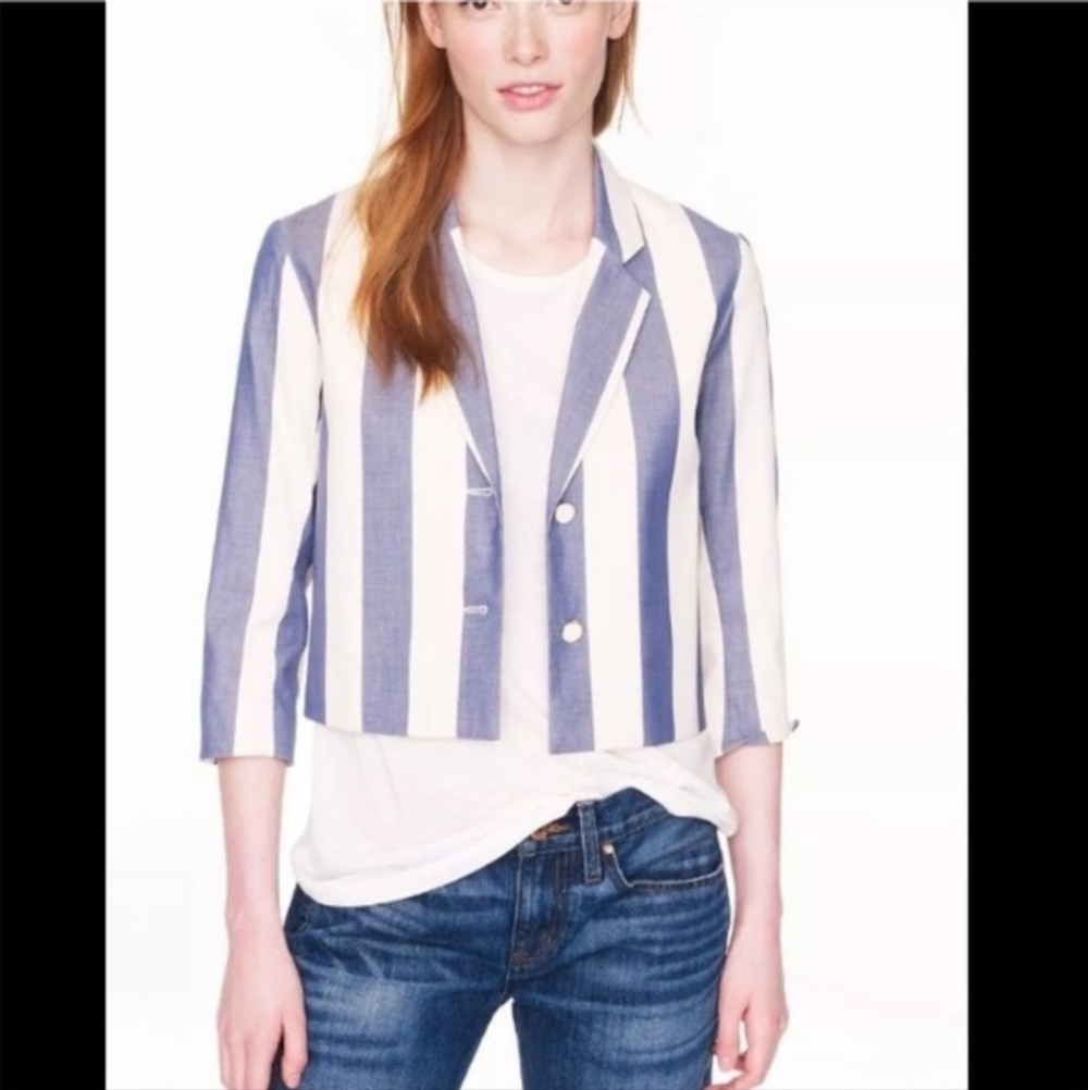 Maison Kitsune stripe crop blazer Size 34